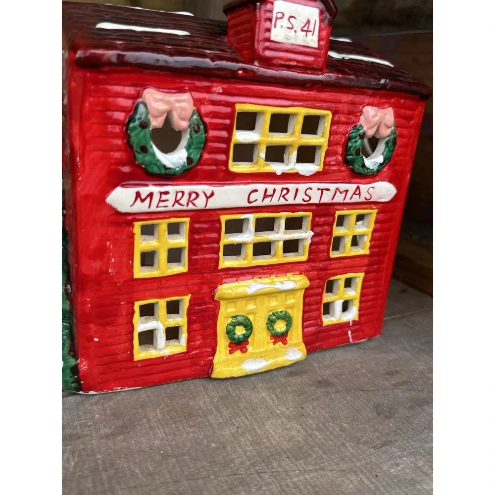Vintage Seymour Mann porcelain‎ village house light up Christmas Village Decor